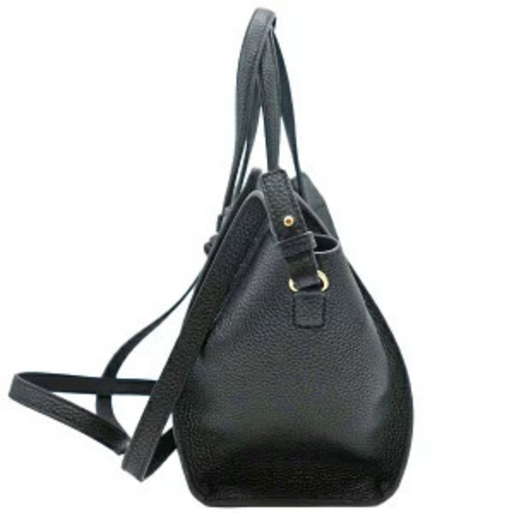Ferragamo Shoulder Tote Bag Black Leather Black